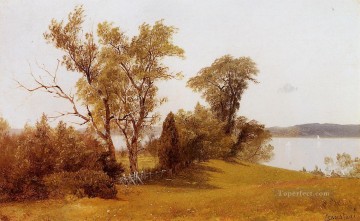 アーヴィントンのハドソン川の帆船 ルミニズムの風景画 アルバート・ビアシュタット Oil Paintings